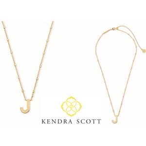 NWOT Kendra Scott "J" 14K Gold Letter Pendant Necklace